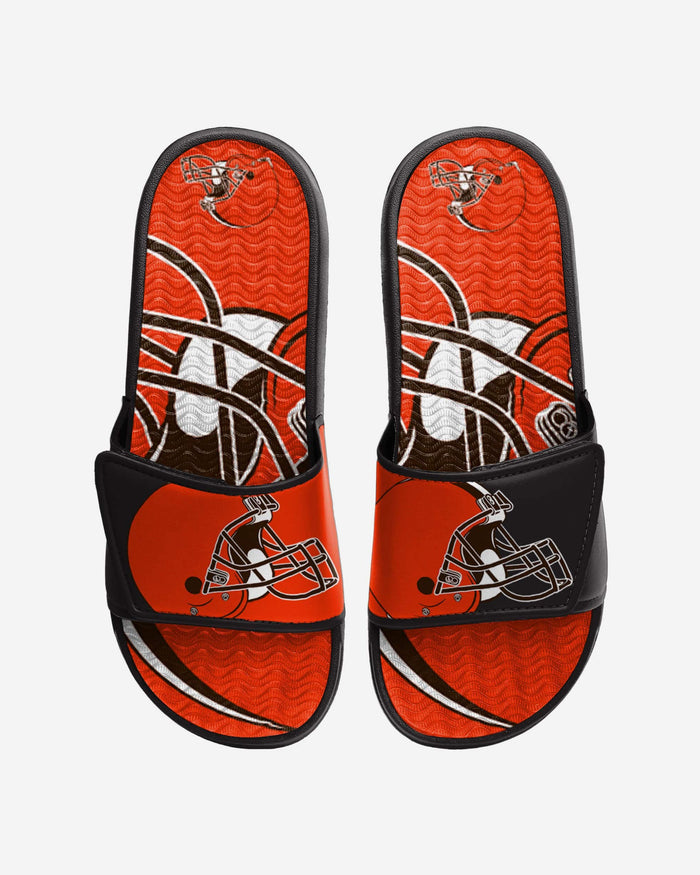 Cleveland Browns Colorblock Big Logo Gel Slide FOCO S - FOCO.com