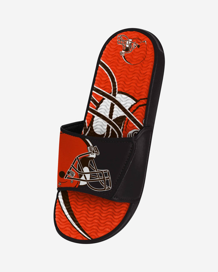 Cleveland Browns Colorblock Big Logo Gel Slide FOCO - FOCO.com