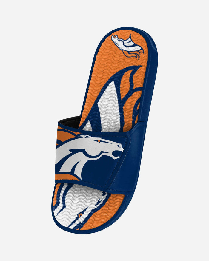 Denver Broncos Colorblock Big Logo Gel Slide FOCO - FOCO.com