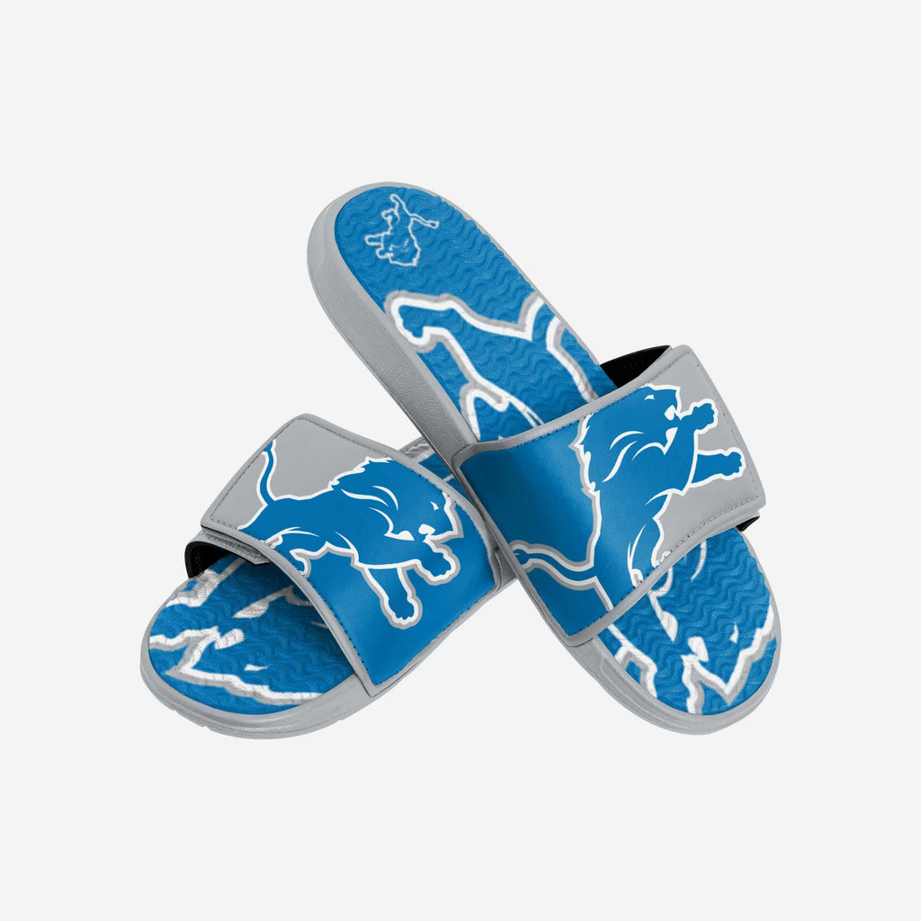 Detroit Lions Colorblock Big Logo Gel Slide FOCO