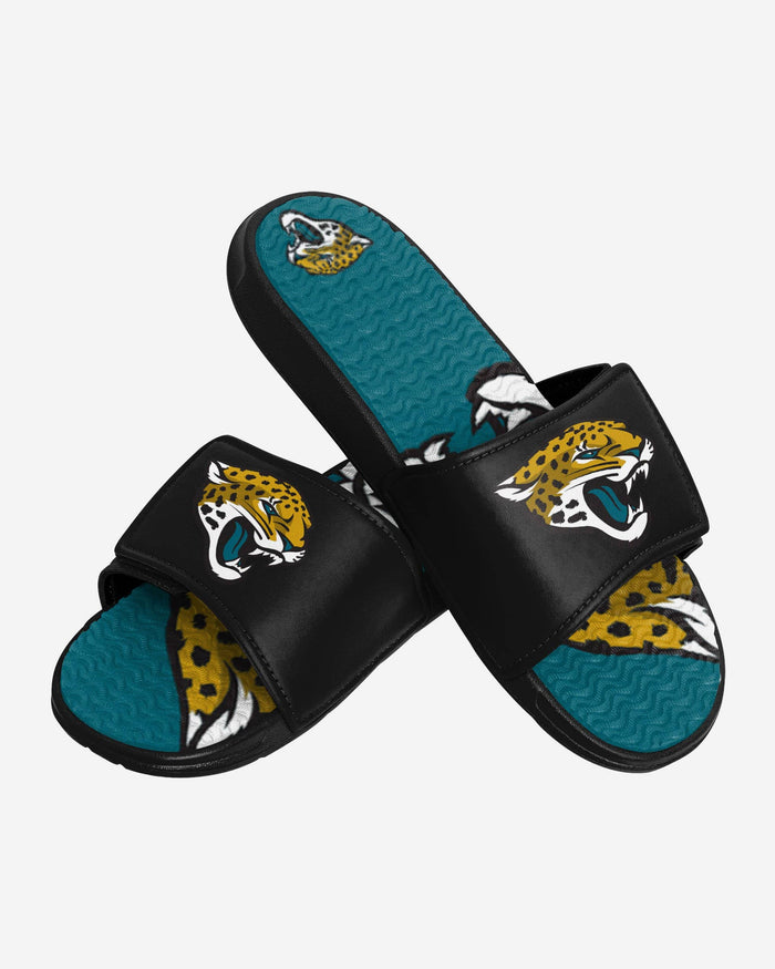 Jacksonville Jaguars Colorblock Big Logo Gel Slide FOCO - FOCO.com