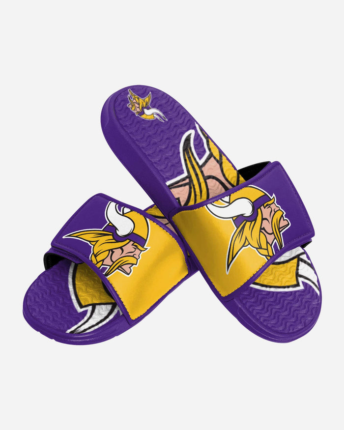 Minnesota Vikings Colorblock Big Logo Gel Slide FOCO - FOCO.com