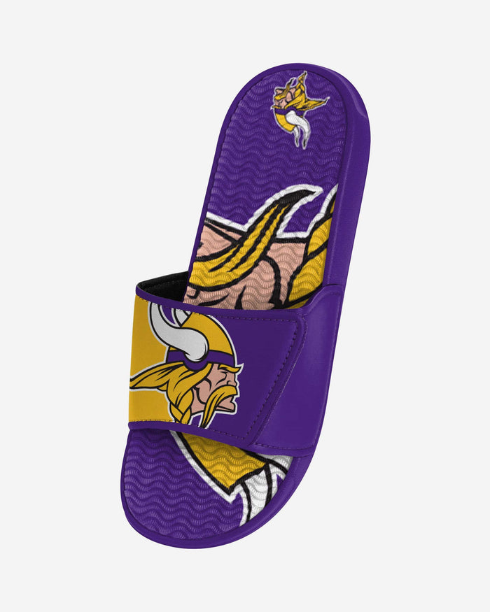Minnesota Vikings Colorblock Big Logo Gel Slide FOCO - FOCO.com