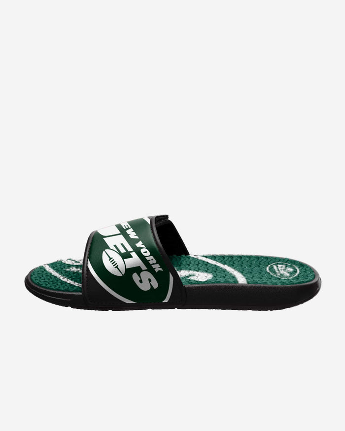 New York Jets Colorblock Big Logo Gel Slide FOCO - FOCO.com