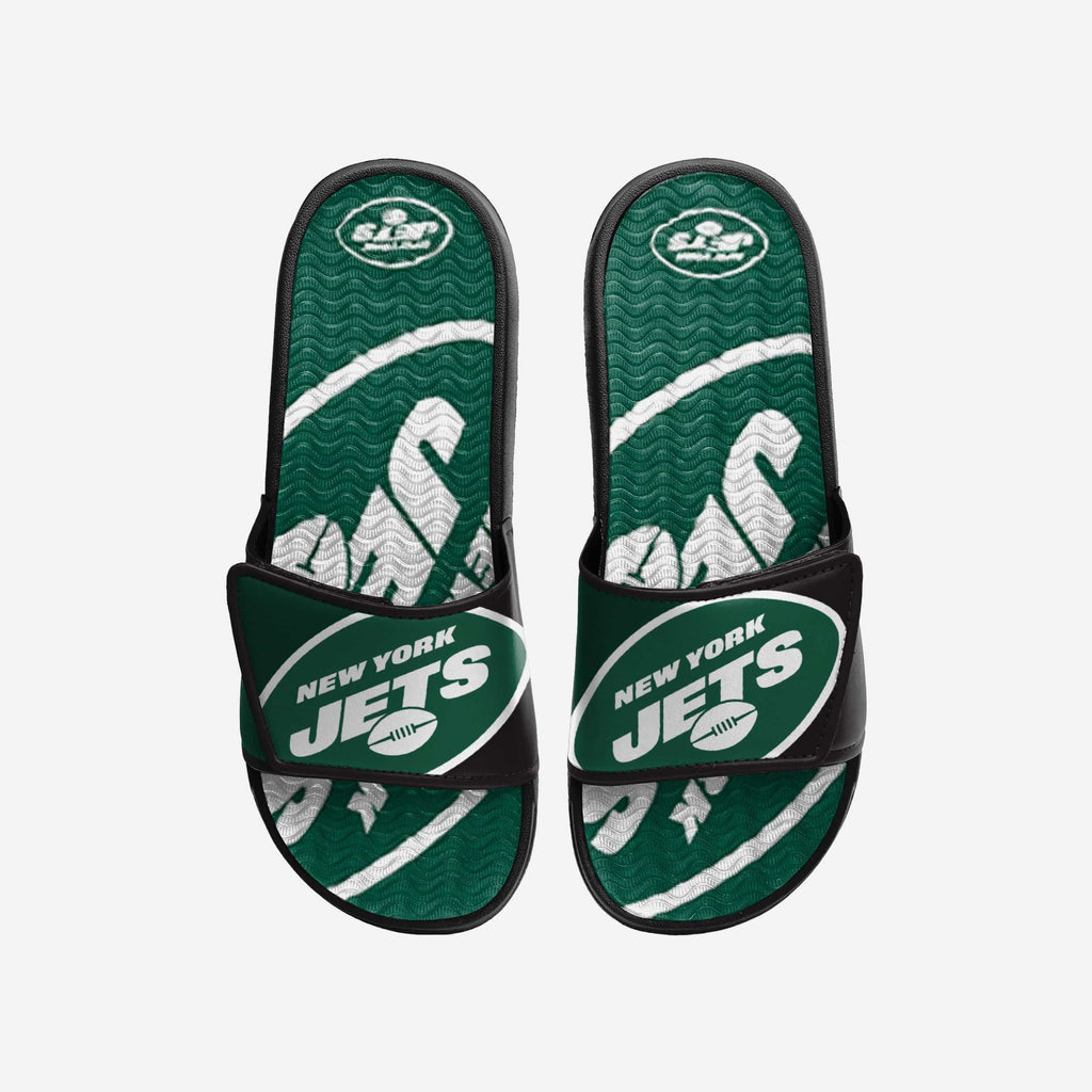 New York Jets Colorblock Big Logo Gel Slide FOCO S - FOCO.com