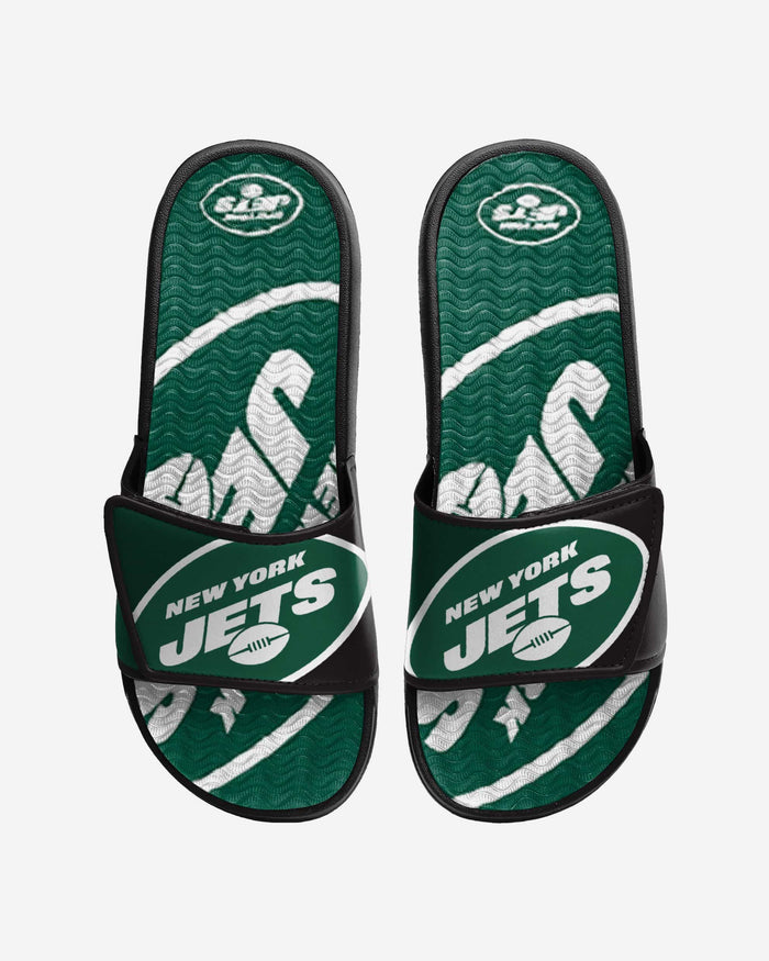 New York Jets Colorblock Big Logo Gel Slide FOCO S - FOCO.com