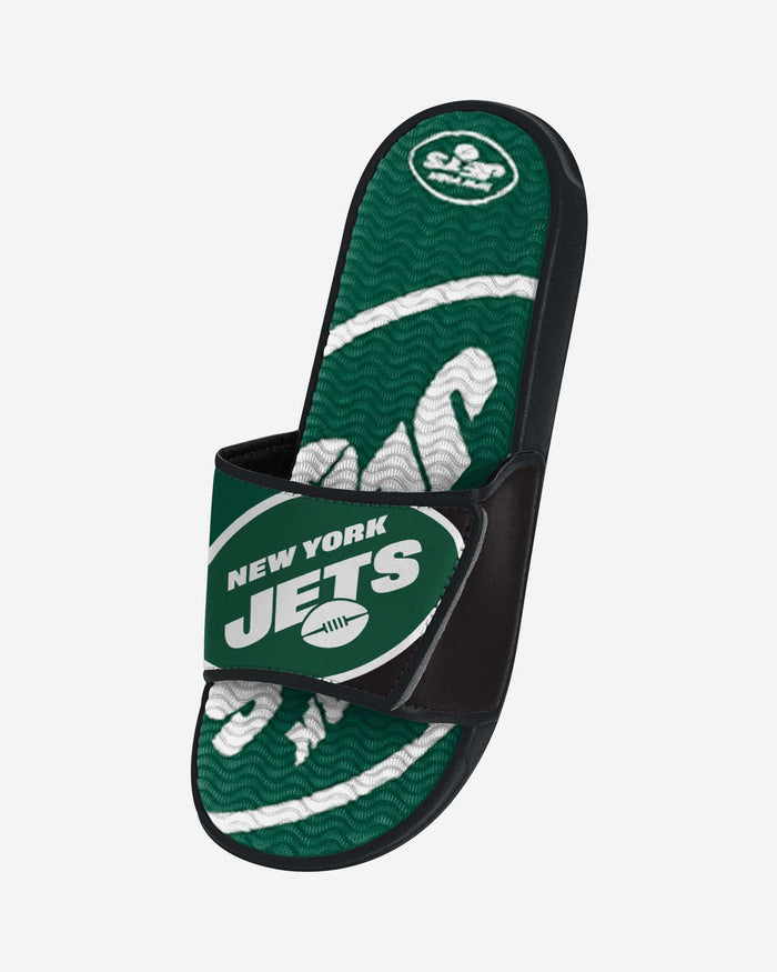New York Jets Colorblock Big Logo Gel Slide FOCO - FOCO.com