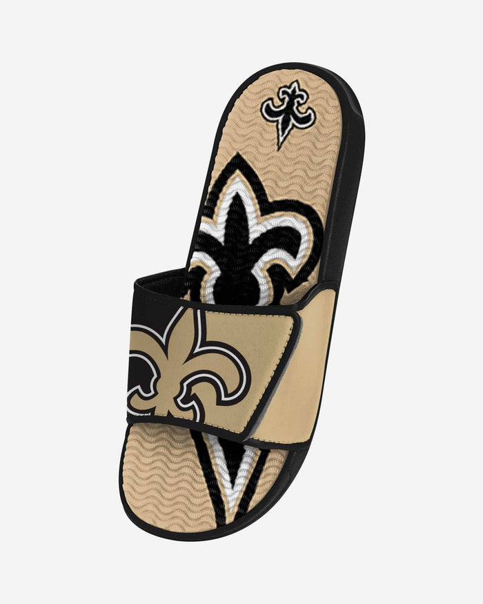 New Orleans Saints Colorblock Big Logo Gel Slide FOCO - FOCO.com