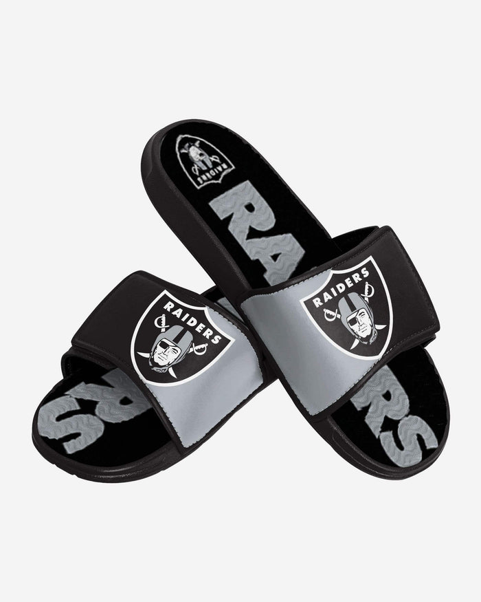 Las Vegas Raiders Colorblock Big Logo Gel Slide FOCO - FOCO.com