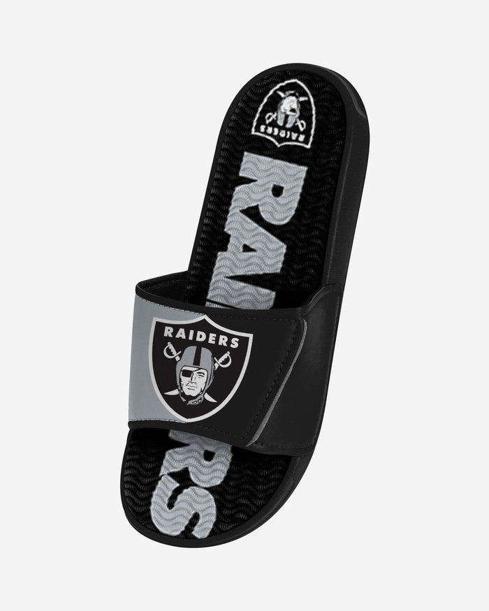 Las Vegas Raiders Colorblock Big Logo Gel Slide FOCO - FOCO.com
