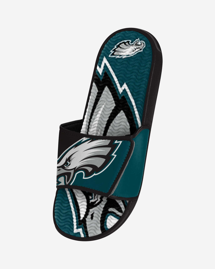 Philadelphia Eagles Colorblock Big Logo Gel Slide FOCO - FOCO.com
