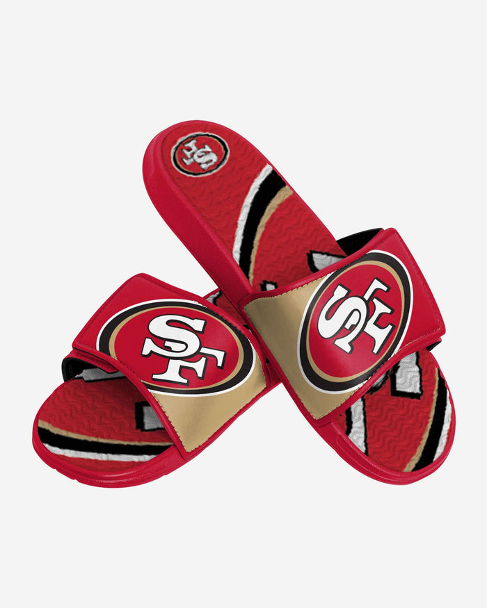 San Francisco 49ers Colorblock Big Logo Gel Slide FOCO - FOCO.com