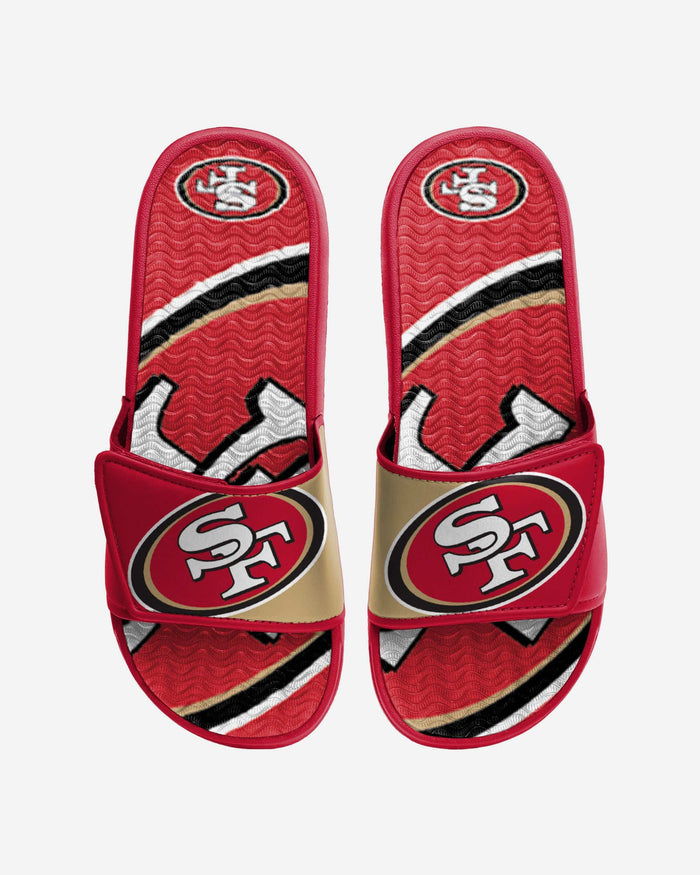 San Francisco 49ers Colorblock Big Logo Gel Slide FOCO S - FOCO.com