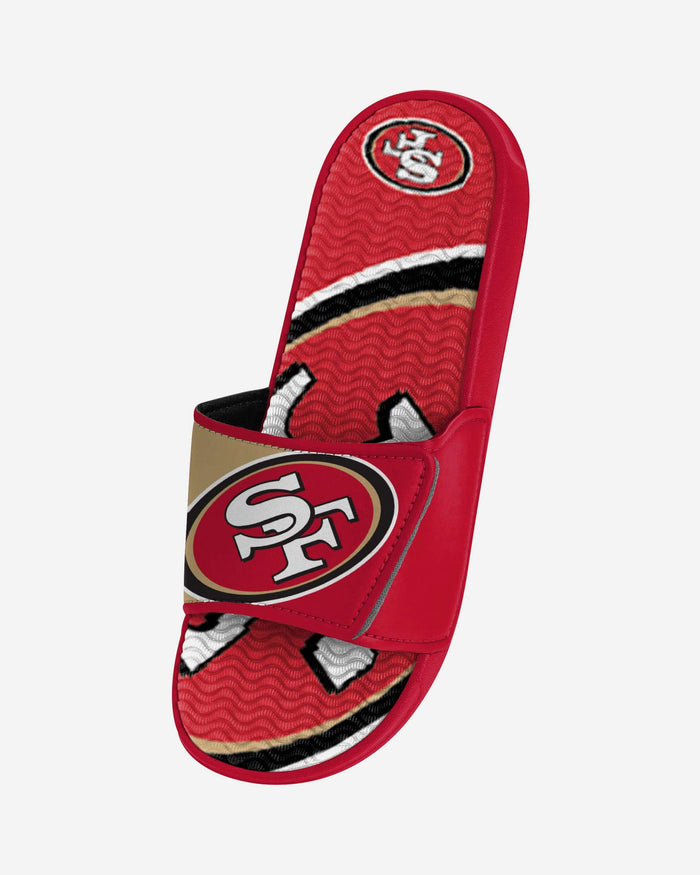 San Francisco 49ers Colorblock Big Logo Gel Slide FOCO - FOCO.com