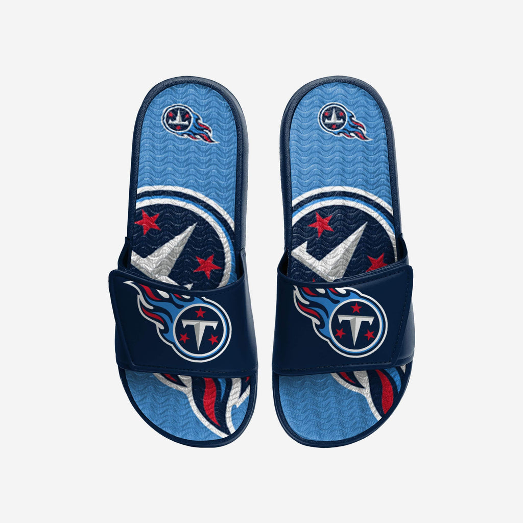 Tennessee Titans Colorblock Big Logo Gel Slide FOCO S - FOCO.com