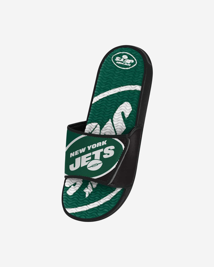 New York Jets Youth Colorblock Big Logo Gel Slide FOCO - FOCO.com