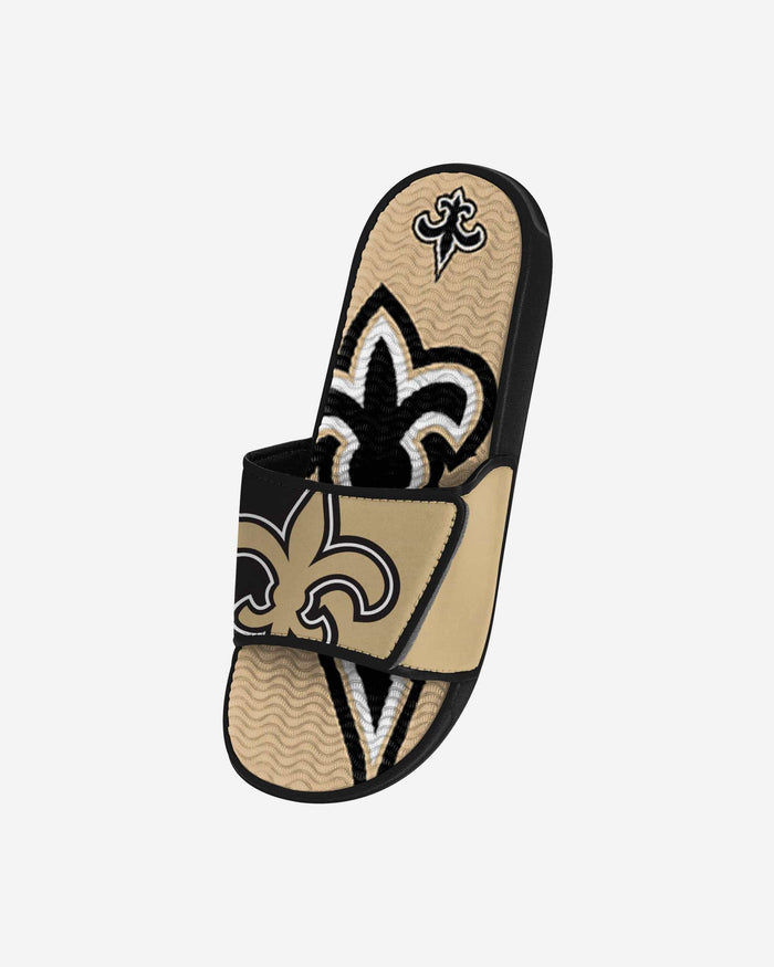 New Orleans Saints Youth Colorblock Big Logo Gel Slide FOCO - FOCO.com