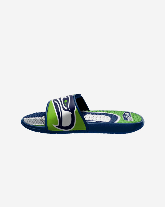 Seattle Seahawks Youth Colorblock Big Logo Gel Slide FOCO - FOCO.com