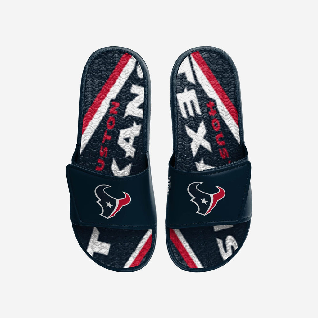 Houston Texans Bold Wordmark Gel Slide FOCO S - FOCO.com