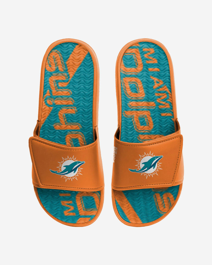 Miami Dolphins Bold Wordmark Gel Slide FOCO S - FOCO.com