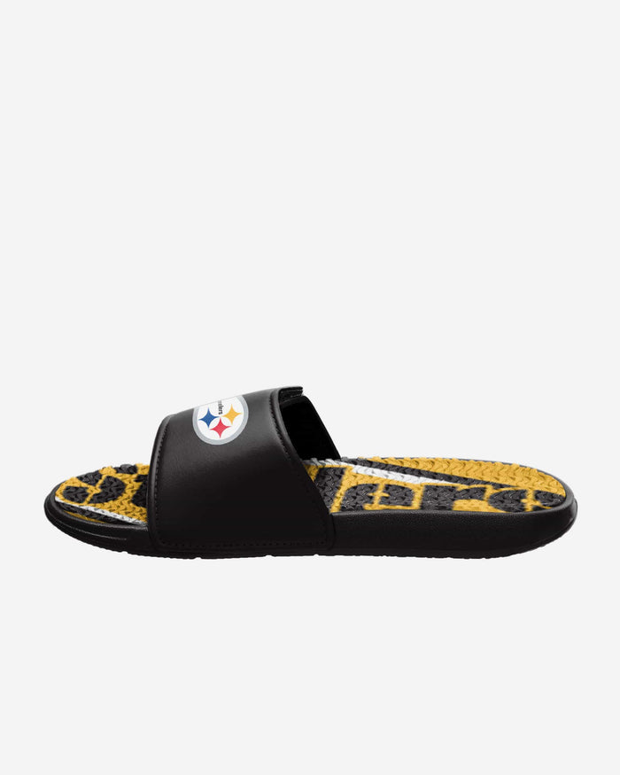 Pittsburgh Steelers Bold Wordmark Gel Slide FOCO - FOCO.com