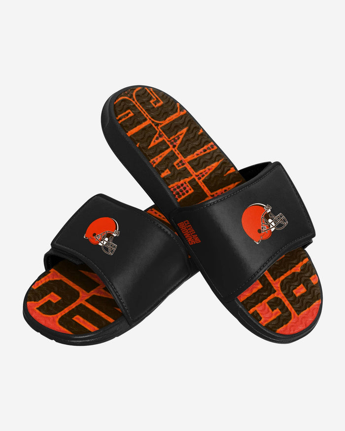 Cleveland Browns Gradient Wordmark Gel Slide FOCO - FOCO.com
