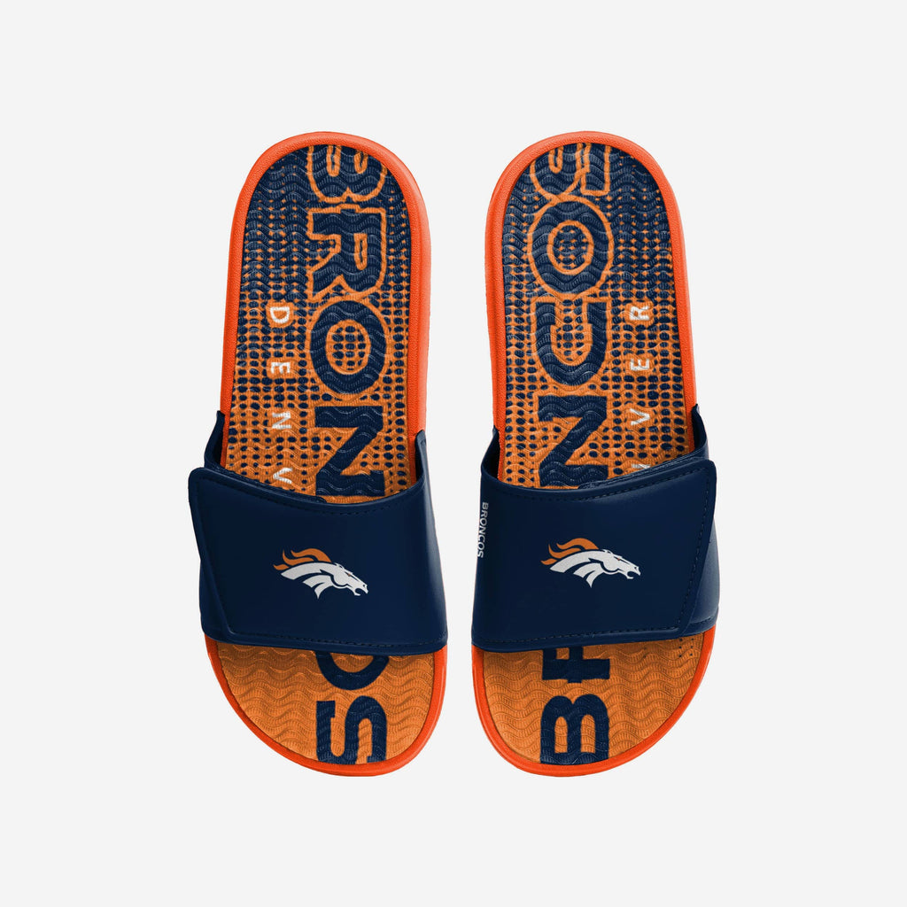 Denver Broncos Gradient Wordmark Gel Slide FOCO S - FOCO.com