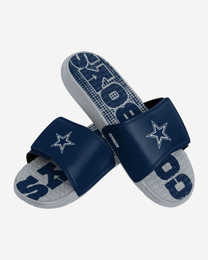 Dallas Cowboys Gradient Wordmark Gel Slide FOCO - FOCO.com