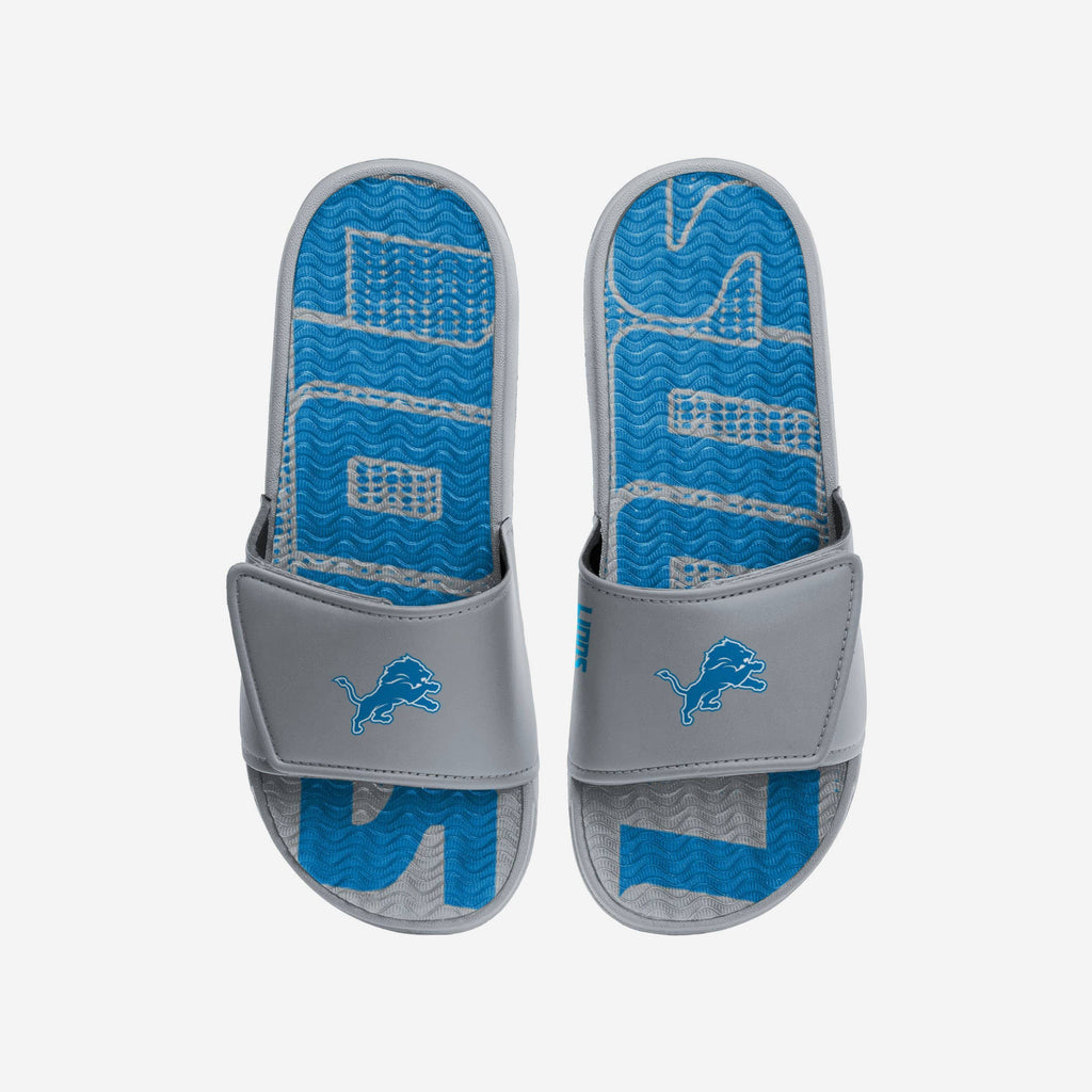 Detroit Lions Gradient Wordmark Gel Slide FOCO S - FOCO.com
