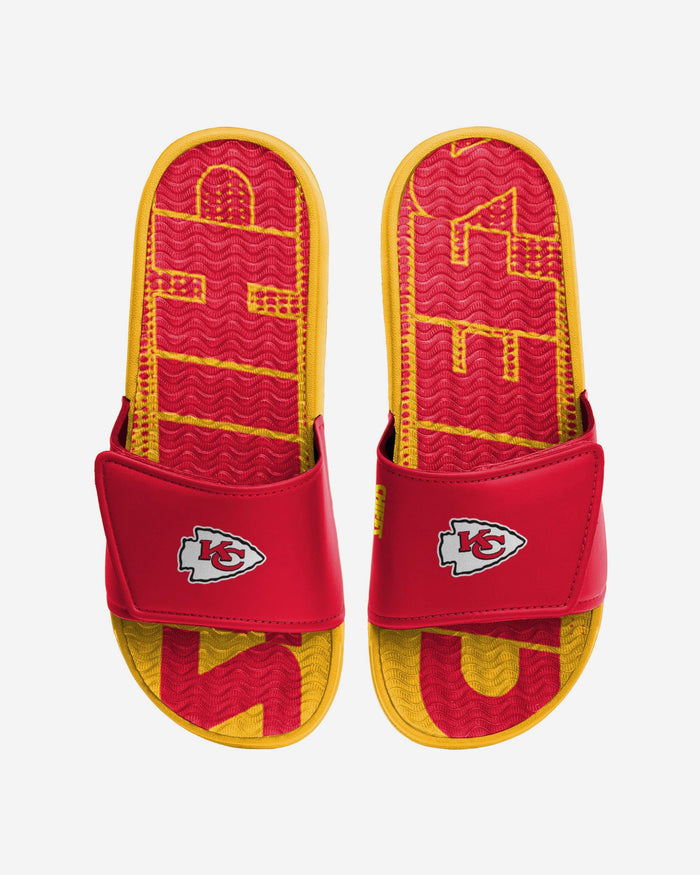 Kansas City Chiefs Gradient Wordmark Gel Slide FOCO S - FOCO.com