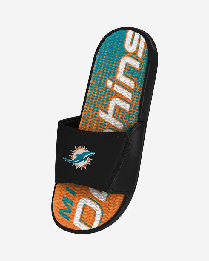 Miami Dolphins Gradient Wordmark Gel Slide FOCO - FOCO.com