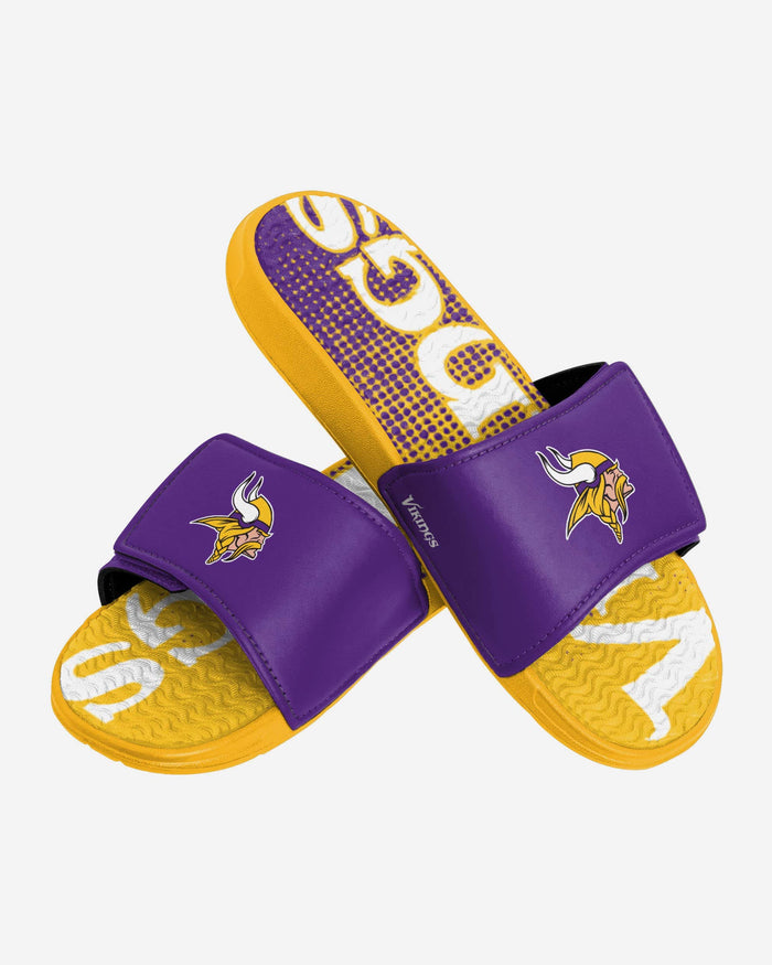 Minnesota Vikings Gradient Wordmark Gel Slide FOCO - FOCO.com
