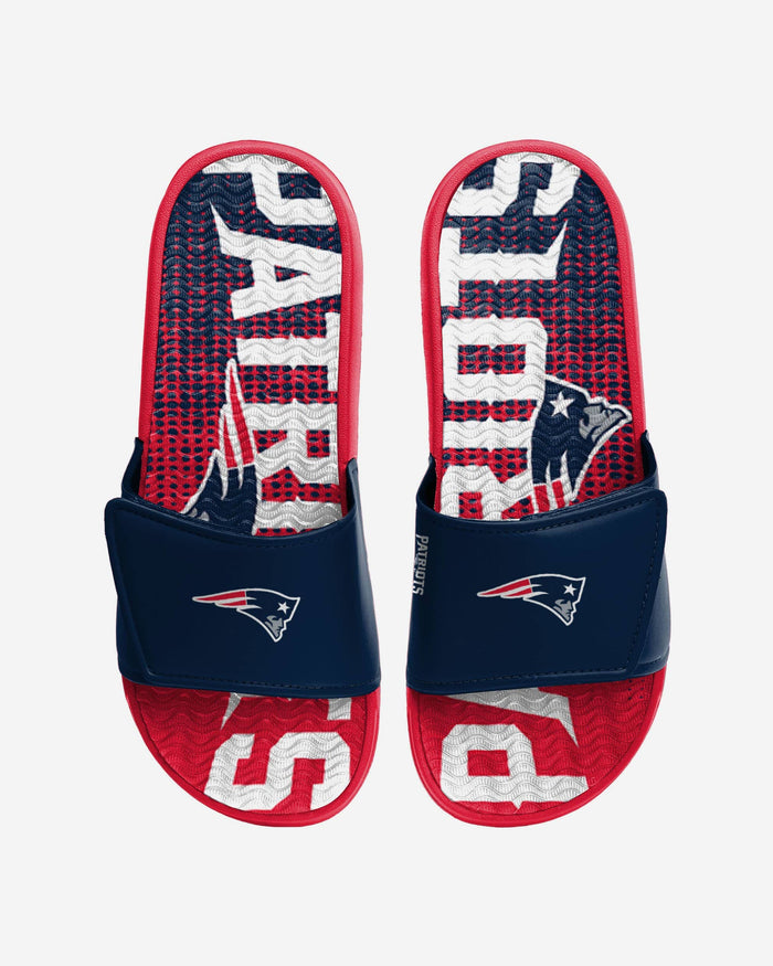 New England Patriots Gradient Wordmark Gel Slide FOCO S - FOCO.com