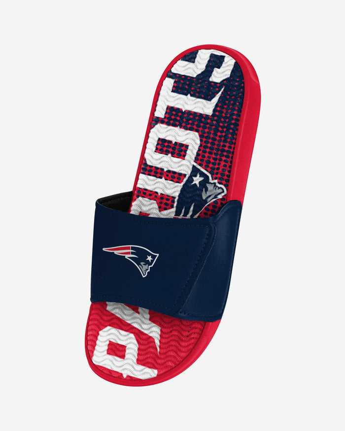 New England Patriots Gradient Wordmark Gel Slide FOCO - FOCO.com
