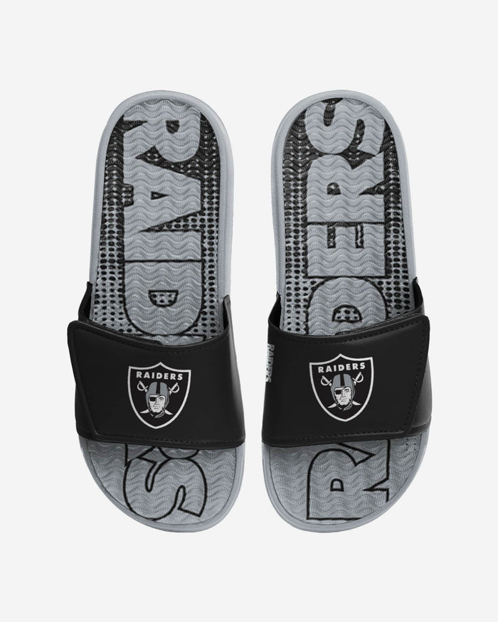 Las Vegas Raiders Gradient Wordmark Gel Slide FOCO S - FOCO.com