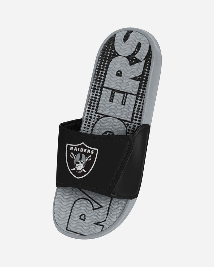 Las Vegas Raiders Gradient Wordmark Gel Slide FOCO - FOCO.com