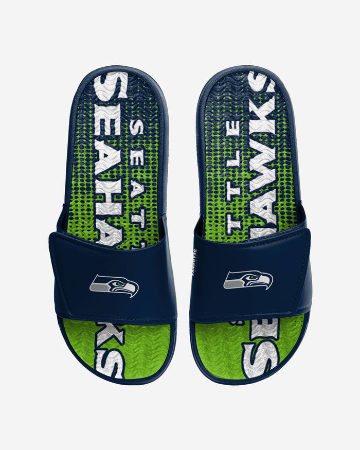 Seattle Seahawks Gradient Wordmark Gel Slide FOCO S - FOCO.com
