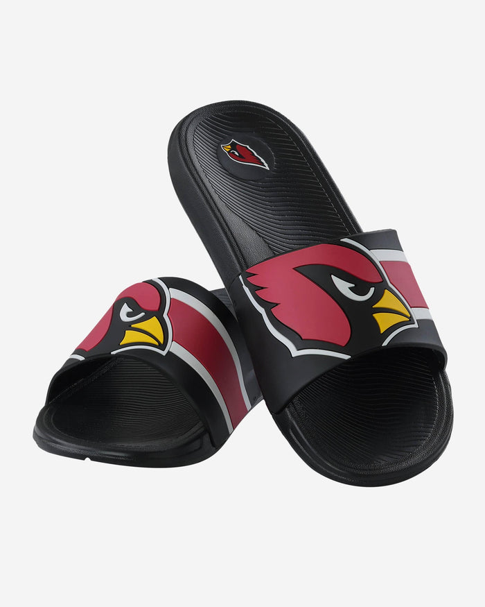 Arizona Cardinals Striped Big Logo Raised Slide FOCO - FOCO.com