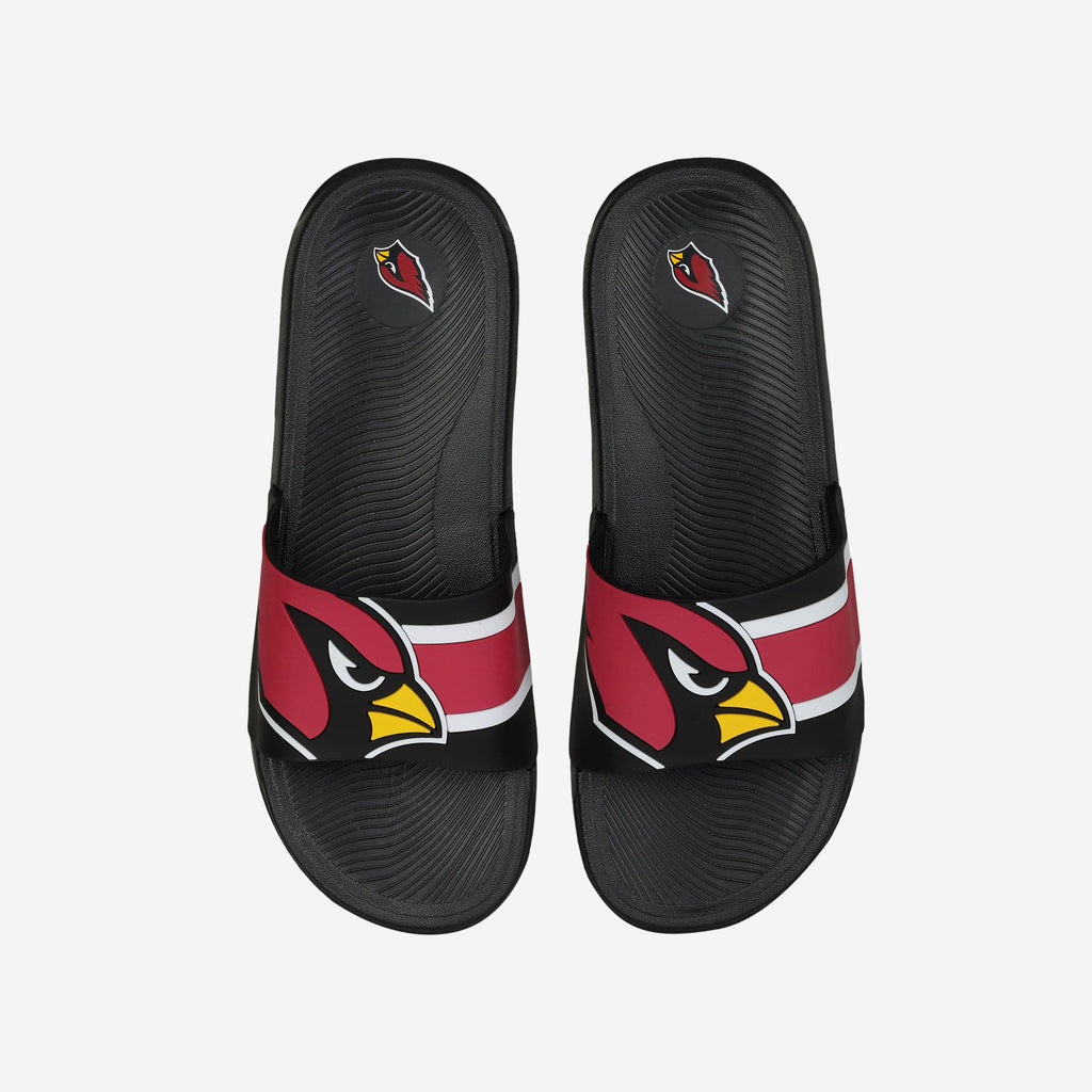 Arizona Cardinals Striped Big Logo Raised Slide FOCO S - FOCO.com