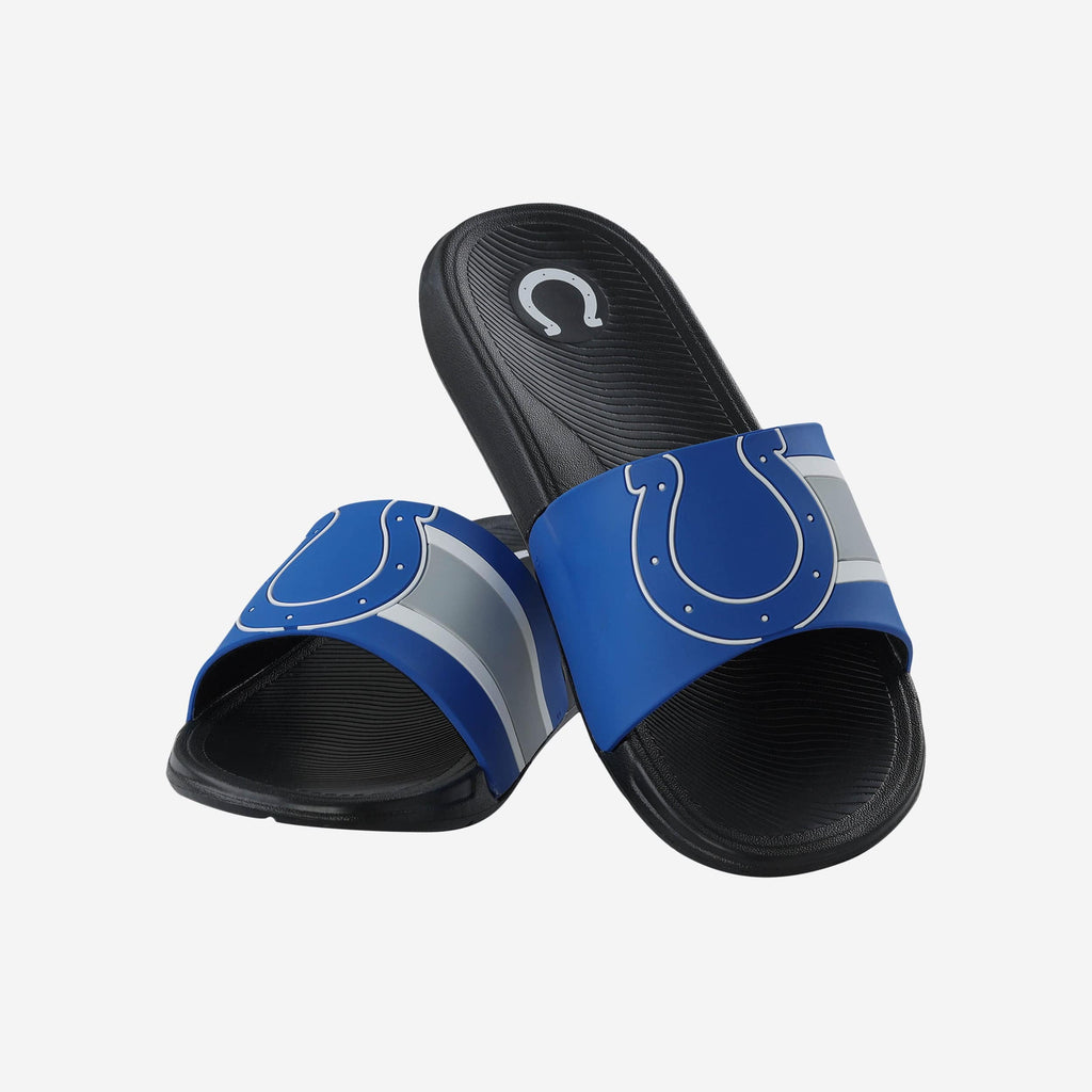 Indianapolis Colts Striped Big Logo Raised Slide FOCO
