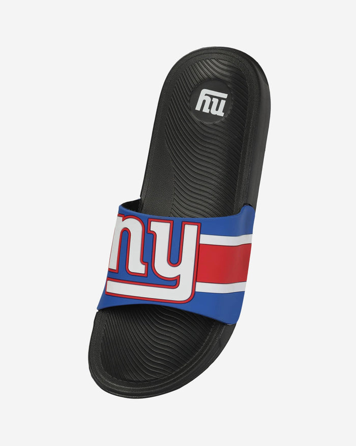 New York Giants Striped Big Logo Raised Slide FOCO - FOCO.com