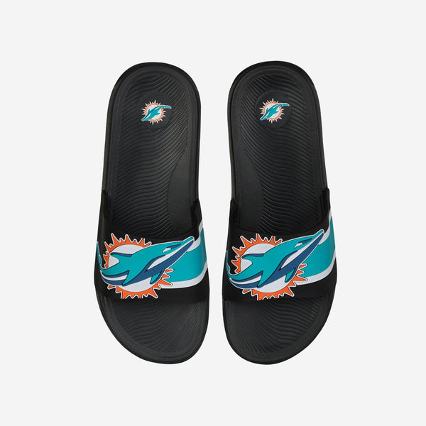 Miami Dolphins Striped Big Logo Raised Slide FOCO display picture 2