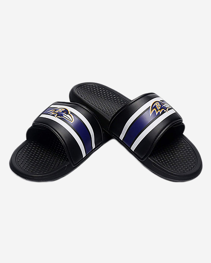 Baltimore Ravens Stripe Legacy Sport Slide FOCO - FOCO.com
