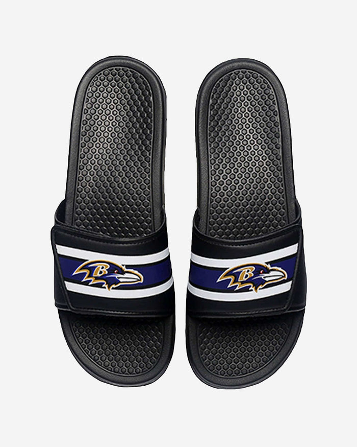 Baltimore Ravens Stripe Legacy Sport Slide FOCO S - FOCO.com