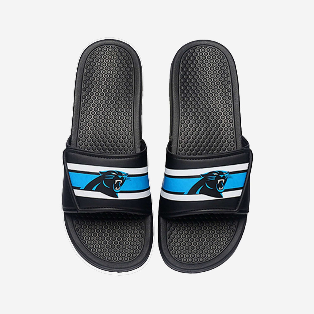 Carolina Panthers Stripe Legacy Sport Slide FOCO S - FOCO.com