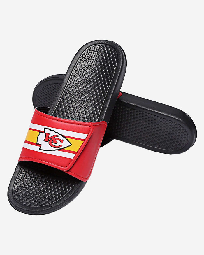 Kansas City Chiefs Stripe Legacy Sport Slide FOCO - FOCO.com