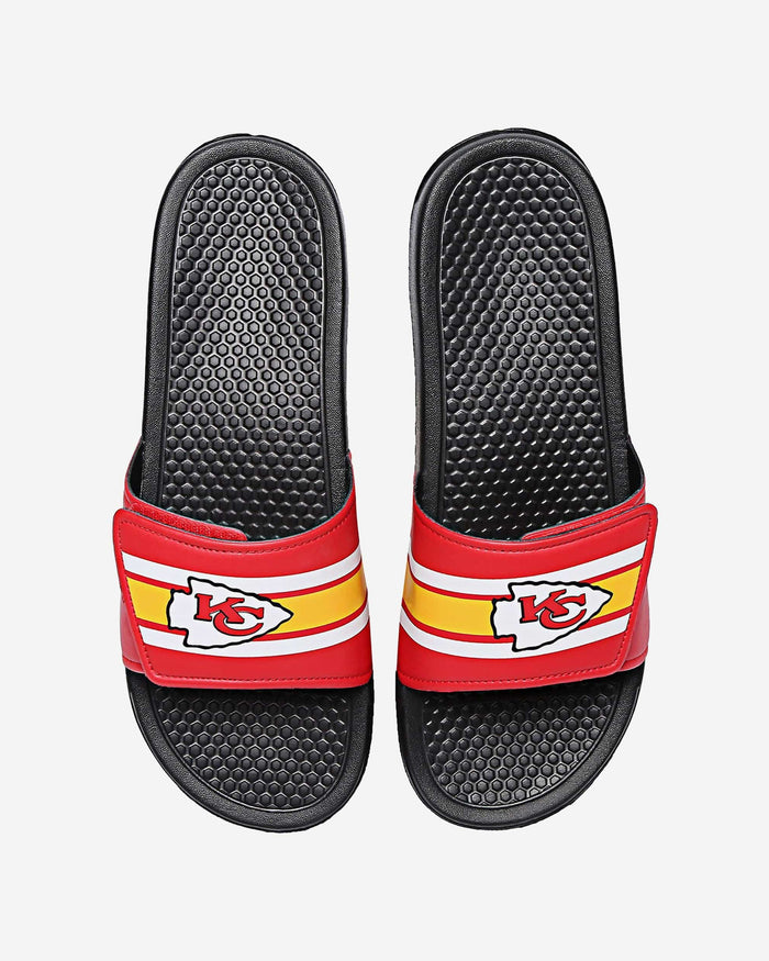 Kansas City Chiefs Stripe Legacy Sport Slide FOCO S - FOCO.com