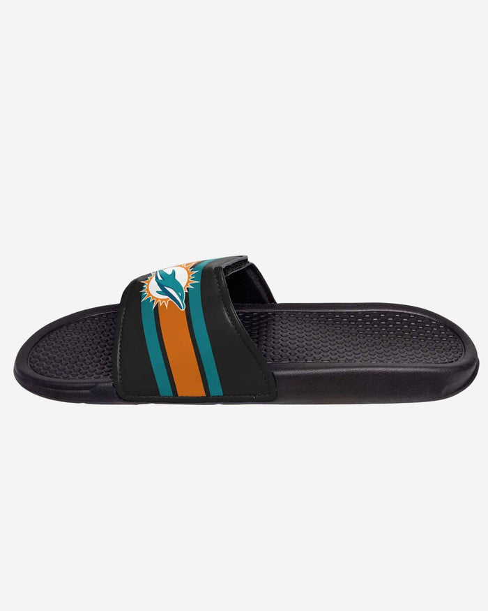 Miami Dolphins Stripe Legacy Sport Slide FOCO - FOCO.com