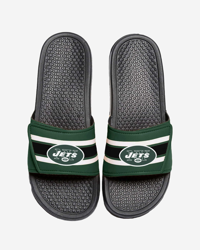 New York Jets Stripe Legacy Sport Slide FOCO S - FOCO.com