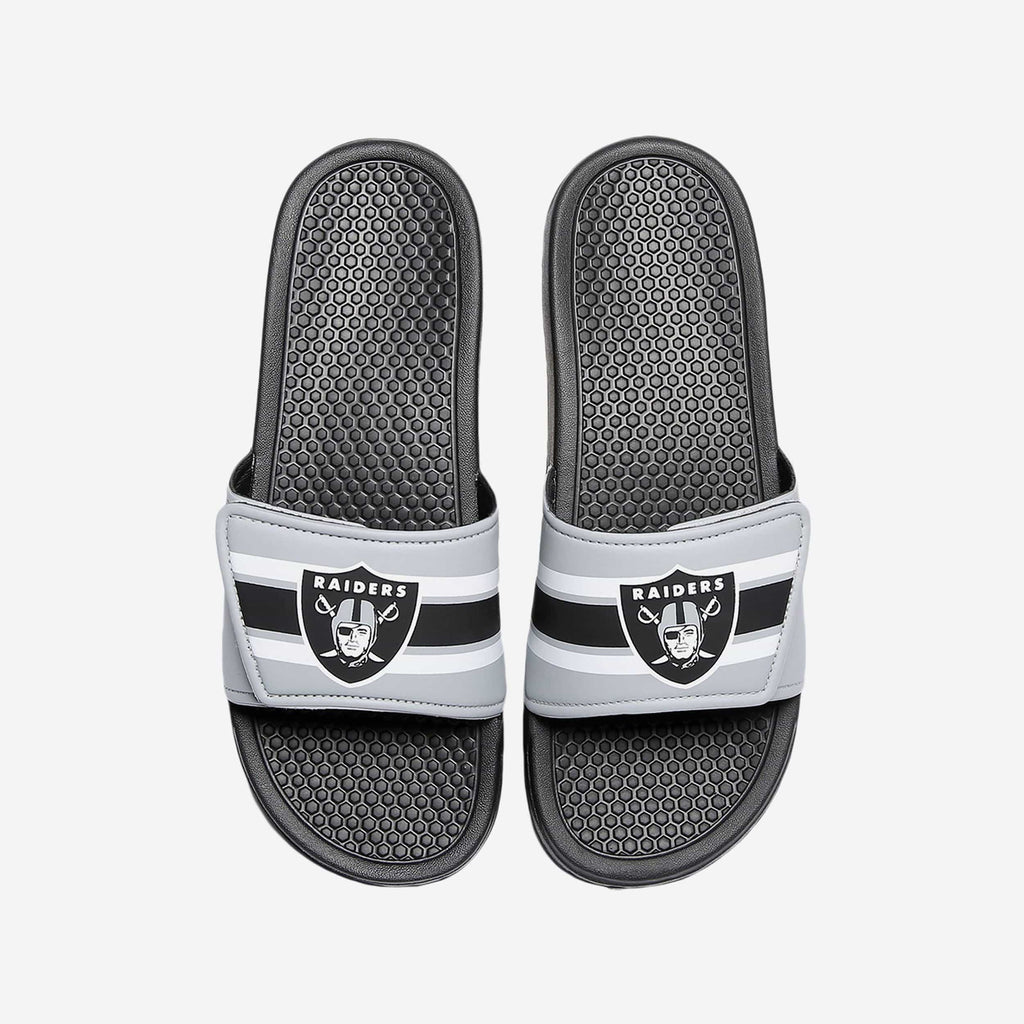 Las Vegas Raiders Stripe Legacy Sport Slide FOCO S - FOCO.com
